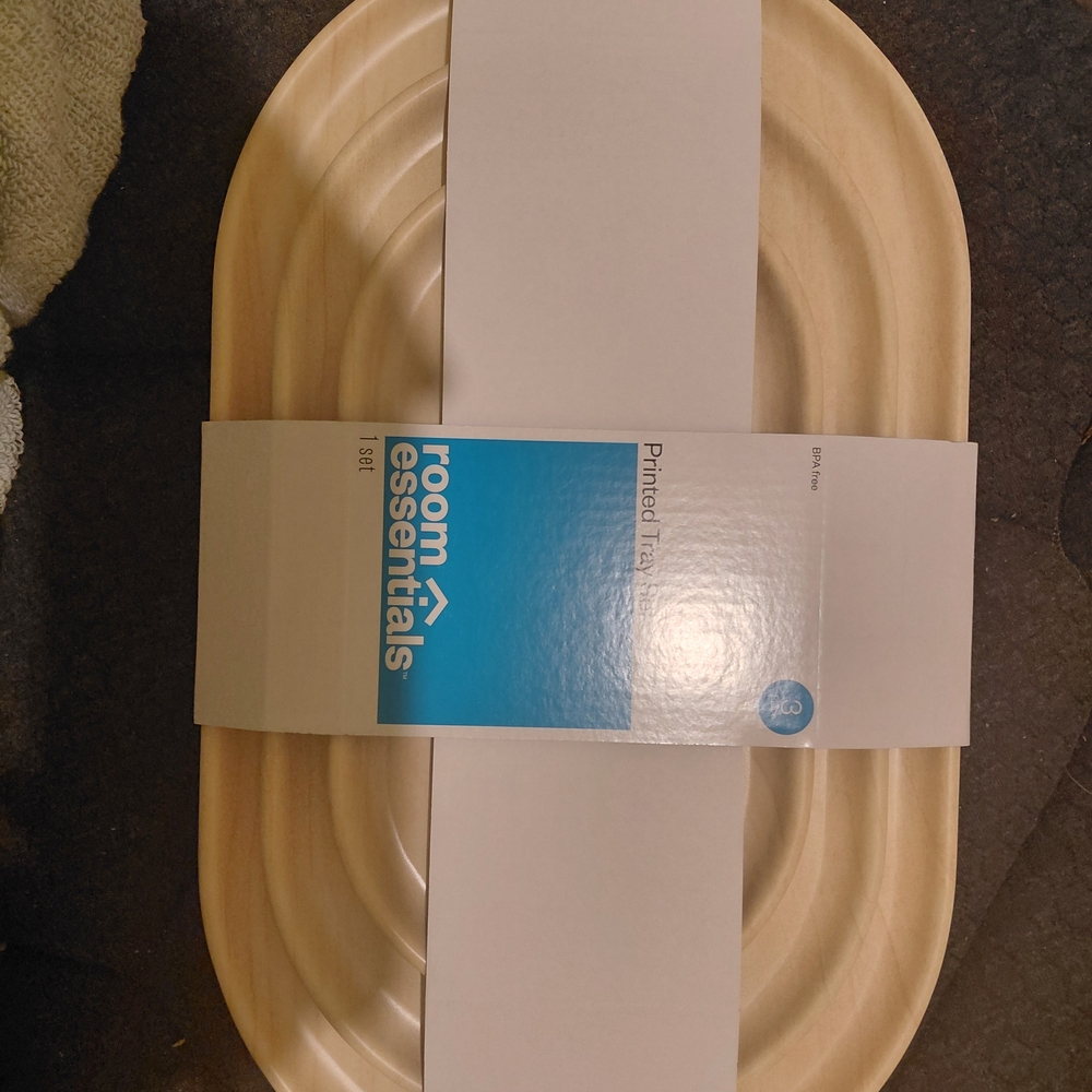 Room Essentials Oval Party Tray - Light Wood